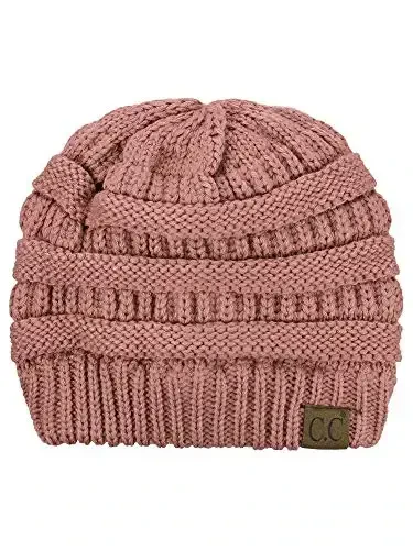 C.C Trendy Warm Chunky Soft Stretch Cable Knit Beanie - 4