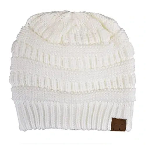 C.C Trendy Warm Chunky Soft Stretch Cable Knit Beanie 