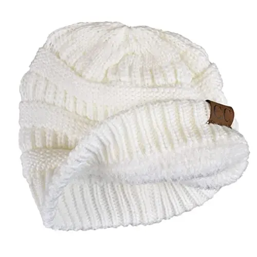 C.C Trendy Warm Chunky Soft Stretch Cable Knit Beanie - 2