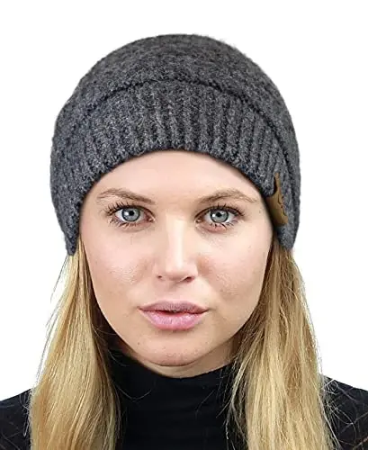 C.C Trendy Warm Chunky Soft Stretch Cable Knit Beanie 