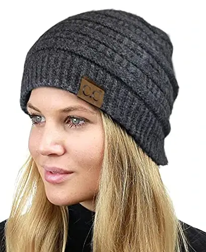 C.C Trendy Warm Chunky Soft Stretch Cable Knit Beanie - 2