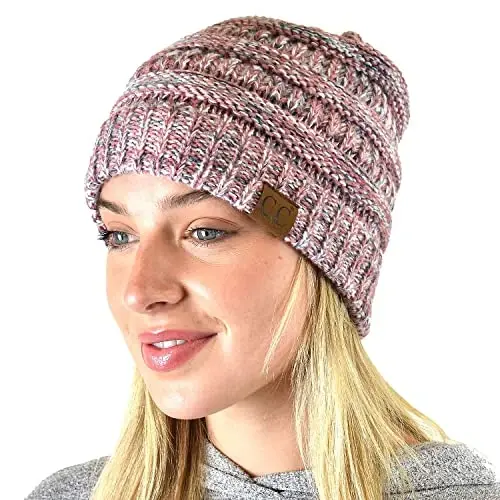 C.C Trendy Warm Chunky Soft Stretch Cable Knit Beanie - 2