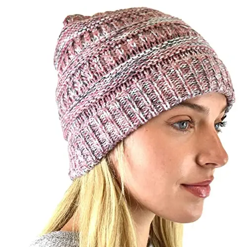 C.C Trendy Warm Chunky Soft Stretch Cable Knit Beanie - 3