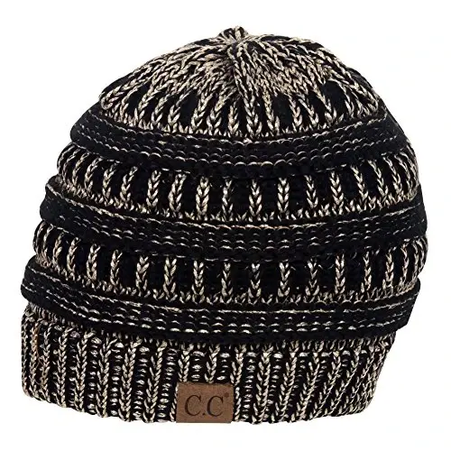 C.C Trendy Warm Chunky Soft Stretch Cable Knit Beanie 