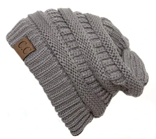 C.C Trendy Warm Chunky Soft Stretch Cable Knit Beanie 