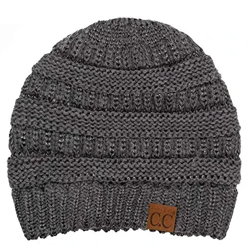 C.C Trendy Warm Chunky Soft Stretch Cable Knit Beanie 