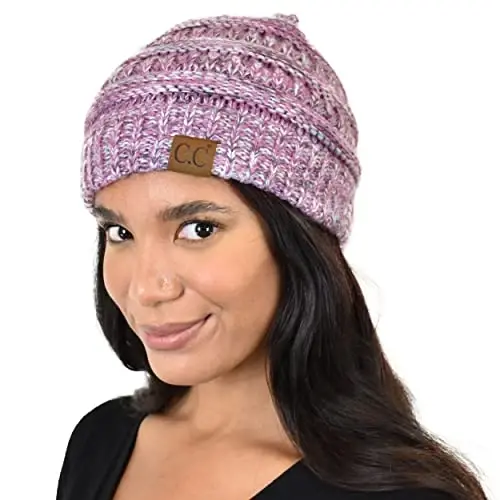 C.C Trendy Warm Chunky Soft Stretch Cable Knit Beanie - 2