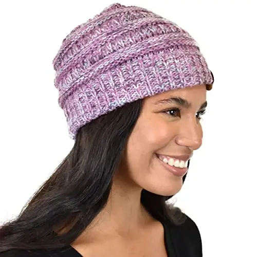 C.C Trendy Warm Chunky Soft Stretch Cable Knit Beanie - 3