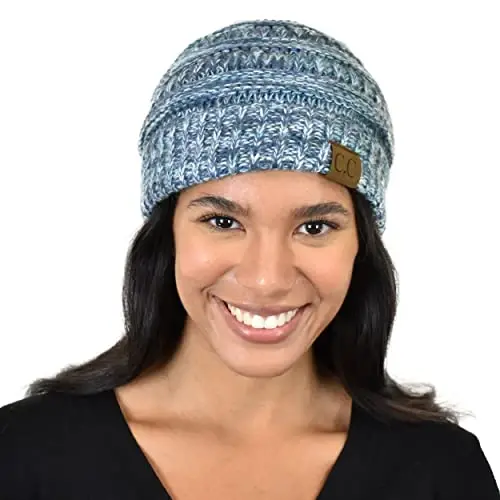 C.C Trendy Warm Chunky Soft Stretch Cable Knit Beanie 