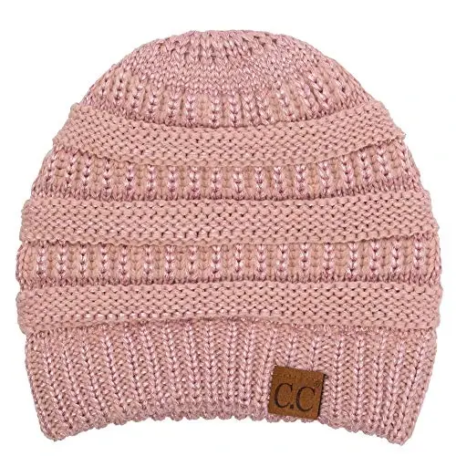 C.C Trendy Warm Chunky Soft Stretch Cable Knit Beanie 