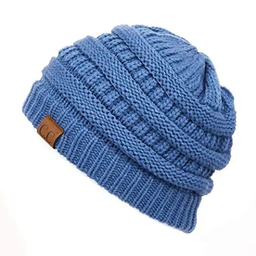 C.C Trendy Warm Chunky Soft Stretch Cable Knit Beanie - C.C