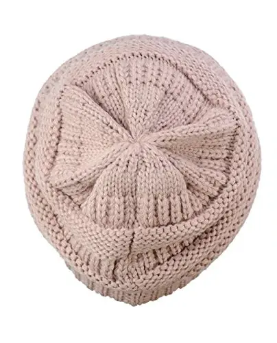 C.C Trendy Warm Chunky Soft Stretch Cable Knit Beanie - 3