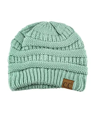 C.C Trendy Warm Chunky Soft Stretch Cable Knit Beanie - 4