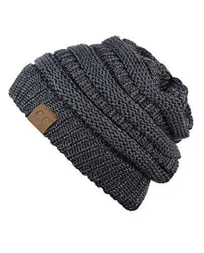 C.C Trendy Warm Chunky Soft Stretch Cable Knit Beanie - 2