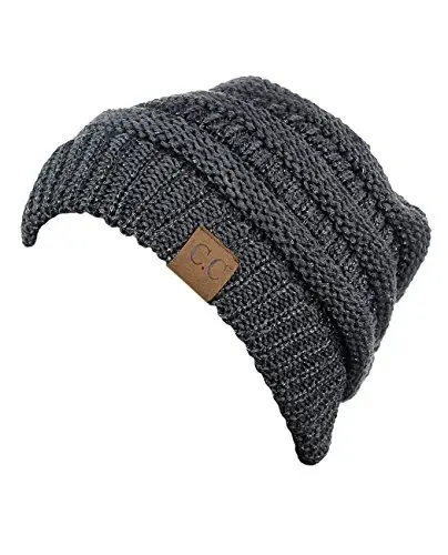 C.C Trendy Warm Chunky Soft Stretch Cable Knit Beanie - 3
