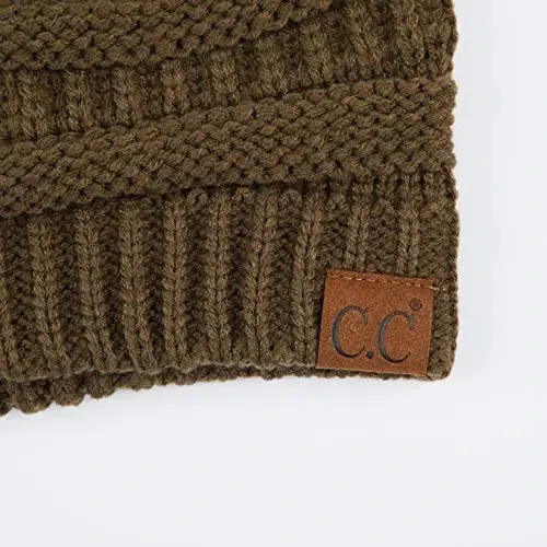 C.C Trendy Warm Chunky Soft Stretch Cable Knit Beanie - 3