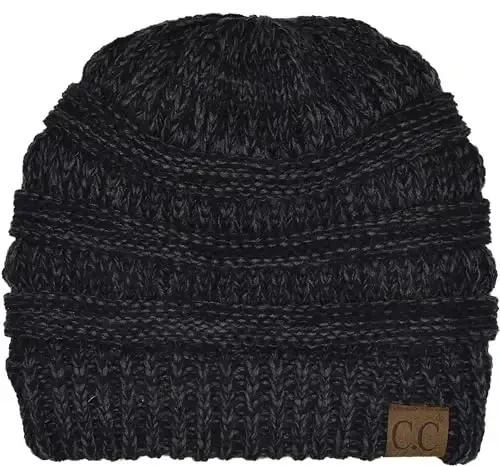 C.C Trendy Warm Chunky Soft Stretch Cable Knit Beanie 