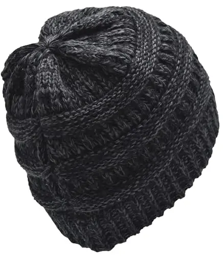 C.C Trendy Warm Chunky Soft Stretch Cable Knit Beanie - 4