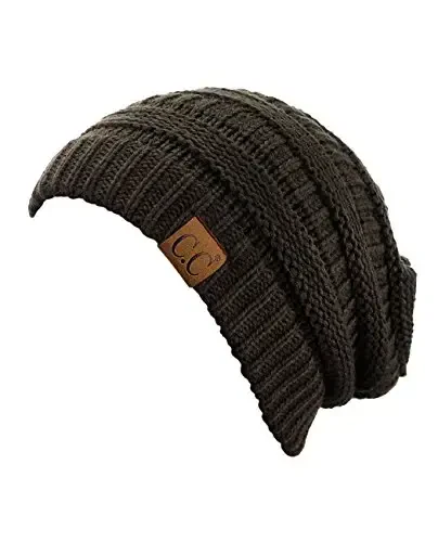 C.C Trendy Warm Chunky Soft Stretch Cable Knit Beanie - 2