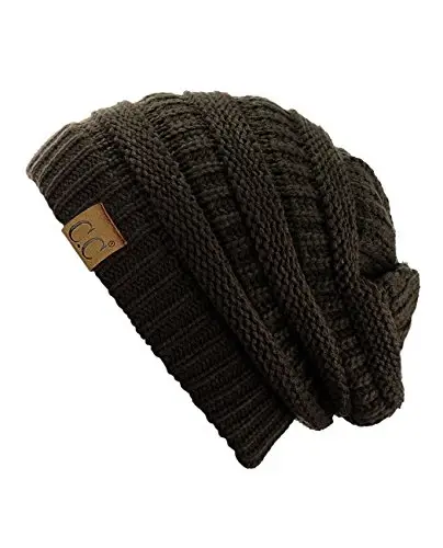 C.C Trendy Warm Chunky Soft Stretch Cable Knit Beanie - 1