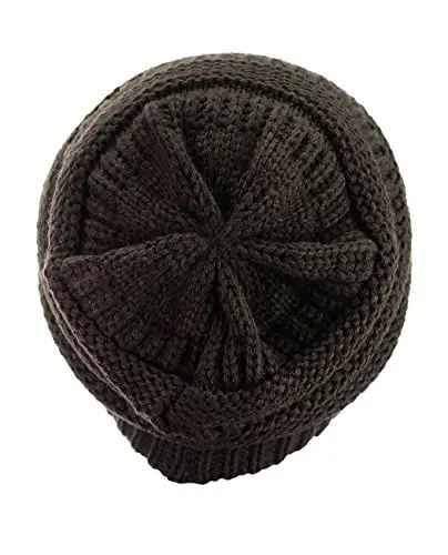 C.C Trendy Warm Chunky Soft Stretch Cable Knit Beanie - 3
