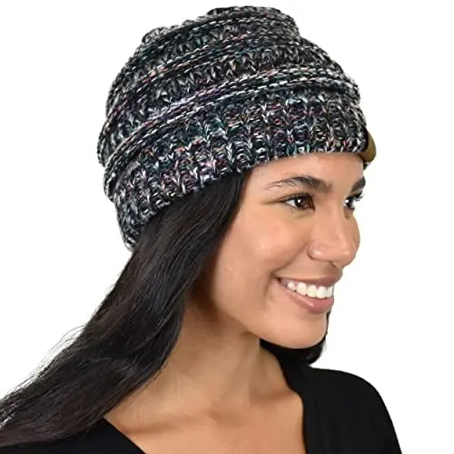 C.C Trendy Warm Chunky Soft Stretch Cable Knit Beanie - 3