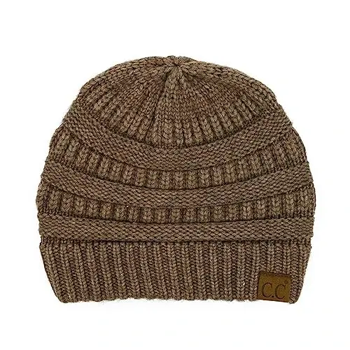 C.C Trendy Warm Chunky Soft Stretch Cable Knit Beanie - C.C