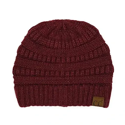 C.C Trendy Warm Chunky Soft Stretch Cable Knit Beanie 