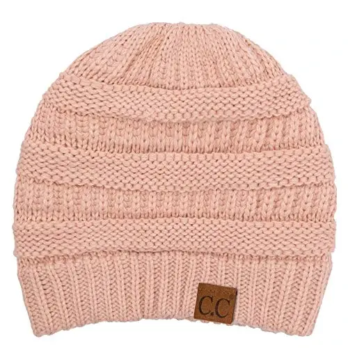 C.C Trendy Warm Chunky Soft Stretch Cable Knit Beanie 