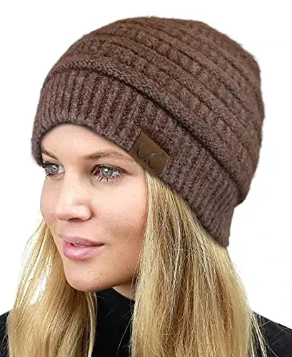 C.C Trendy Warm Chunky Soft Stretch Cable Knit Beanie - 2