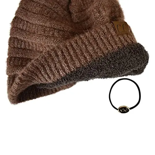 C.C Trendy Warm Chunky Soft Stretch Cable Knit Beanie - 4