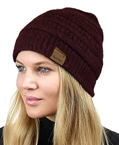 C.C Trendy Warm Chunky Soft Stretch Cable Knit Beanie - 2