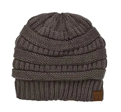 C.C Trendy Warm Chunky Soft Stretch Cable Knit Beanie 