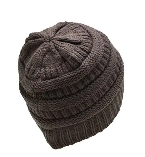 C.C Trendy Warm Chunky Soft Stretch Cable Knit Beanie - 3