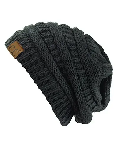 C.C Trendy Warm Chunky Soft Stretch Cable Knit Beanie 