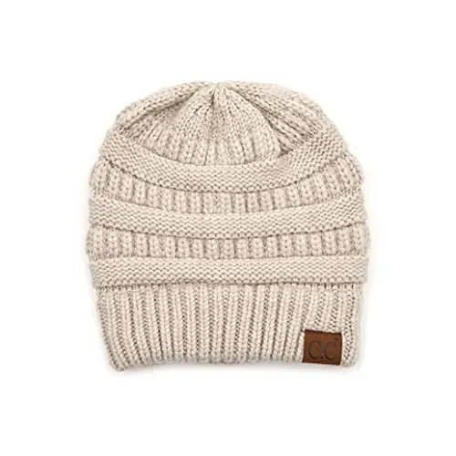 C.C Trendy Warm Chunky Soft Stretch Cable Knit Beanie 