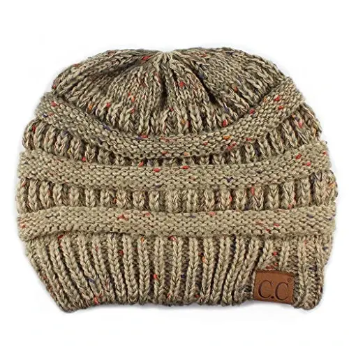 C.C Trendy Warm Chunky Soft Stretch Cable Knit Beanie 