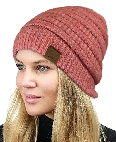 C.C Trendy Warm Chunky Soft Stretch Cable Knit Beanie - 2