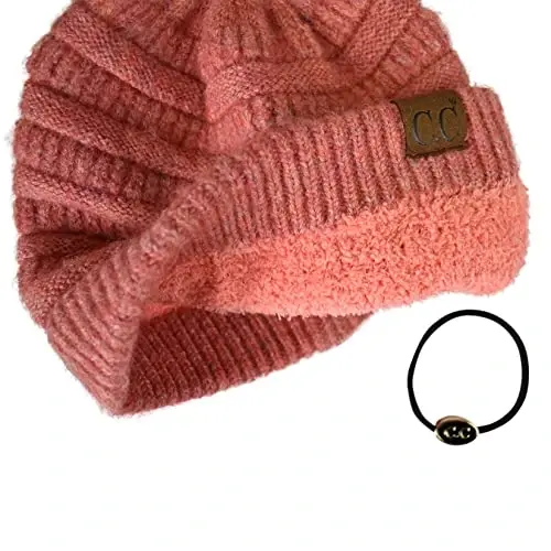 C.C Trendy Warm Chunky Soft Stretch Cable Knit Beanie - 4