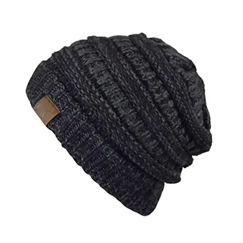 C.C Trendy Warm Chunky Soft Stretch Cable Knit Beanie - 1