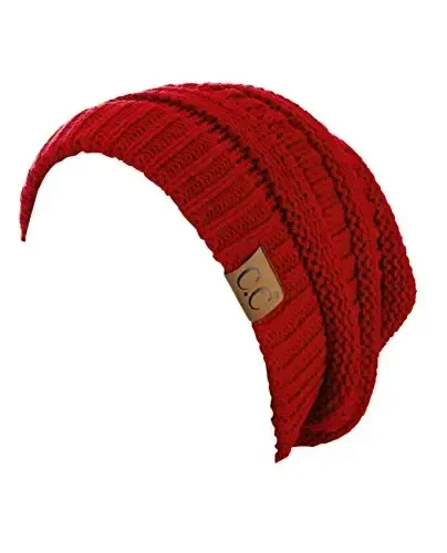 C.C Trendy Warm Chunky Soft Stretch Cable Knit Beanie - 3