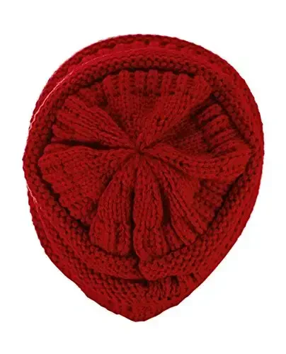 C.C Trendy Warm Chunky Soft Stretch Cable Knit Beanie - 4