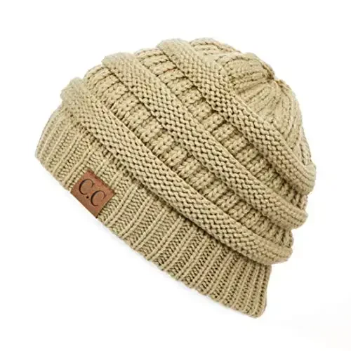 C.C Trendy Warm Chunky Soft Stretch Cable Knit Beanie - 1