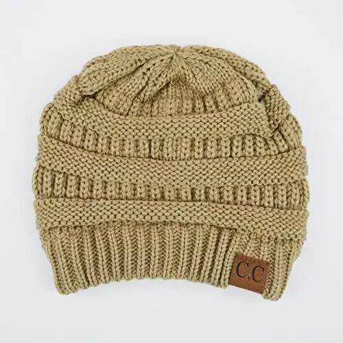 C.C Trendy Warm Chunky Soft Stretch Cable Knit Beanie - 2