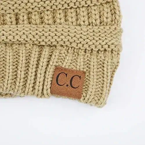 C.C Trendy Warm Chunky Soft Stretch Cable Knit Beanie - 3