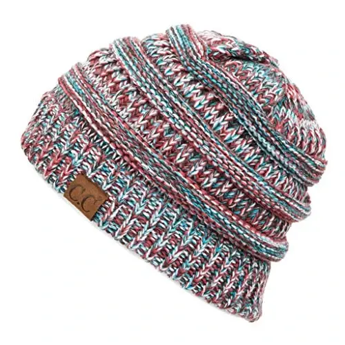 C.C Trendy Warm Chunky Soft Stretch Cable Knit Beanie - 1