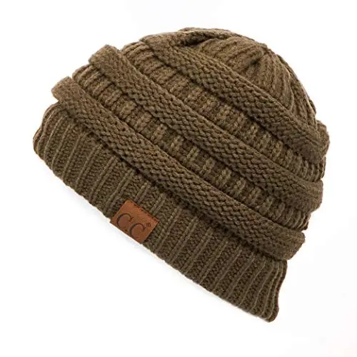 C.C Trendy Warm Chunky Soft Stretch Cable Knit Beanie - 1