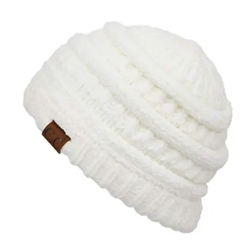 C.C Trendy Warm Chunky Soft Stretch Cable Knit Beanie - C.C