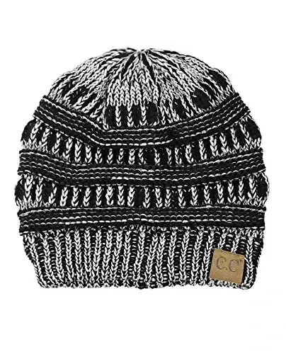 C.C Trendy Warm Chunky Soft Stretch Cable Knit Beanie - C.C