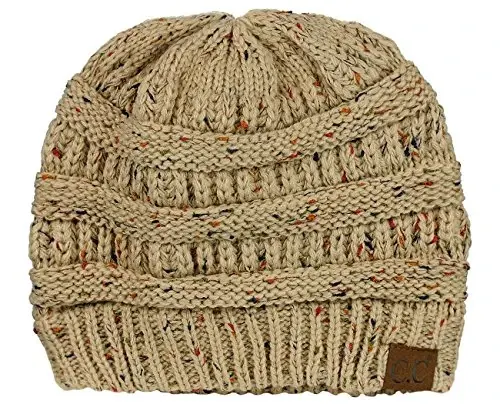 C.C Trendy Warm Chunky Soft Stretch Cable Knit Beanie - C.C